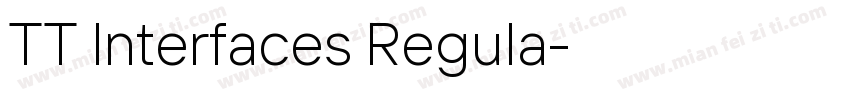 TT Interfaces Regula字体转换